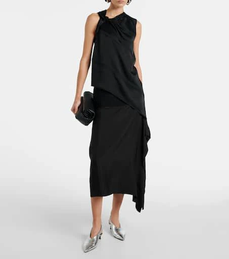 Jil Sander Asymmetric satin top 2