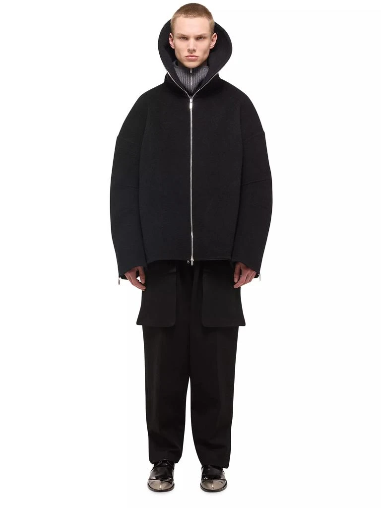 Helmut Lang Wool Hooded Coat 2