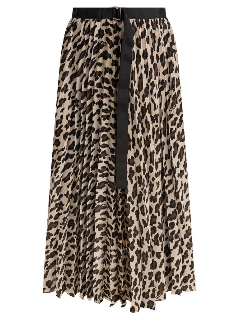 スカート Sacai Leopard skirt Beige sacai leopard-print midi skirt – MDE