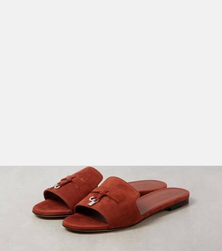 Loro Piana Summer Charms suede sandals - Slippers - Free