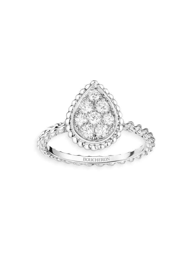 Boucheron Serpent Bohème 18K White Gold & 0.32 TCW Diamond Small Ring