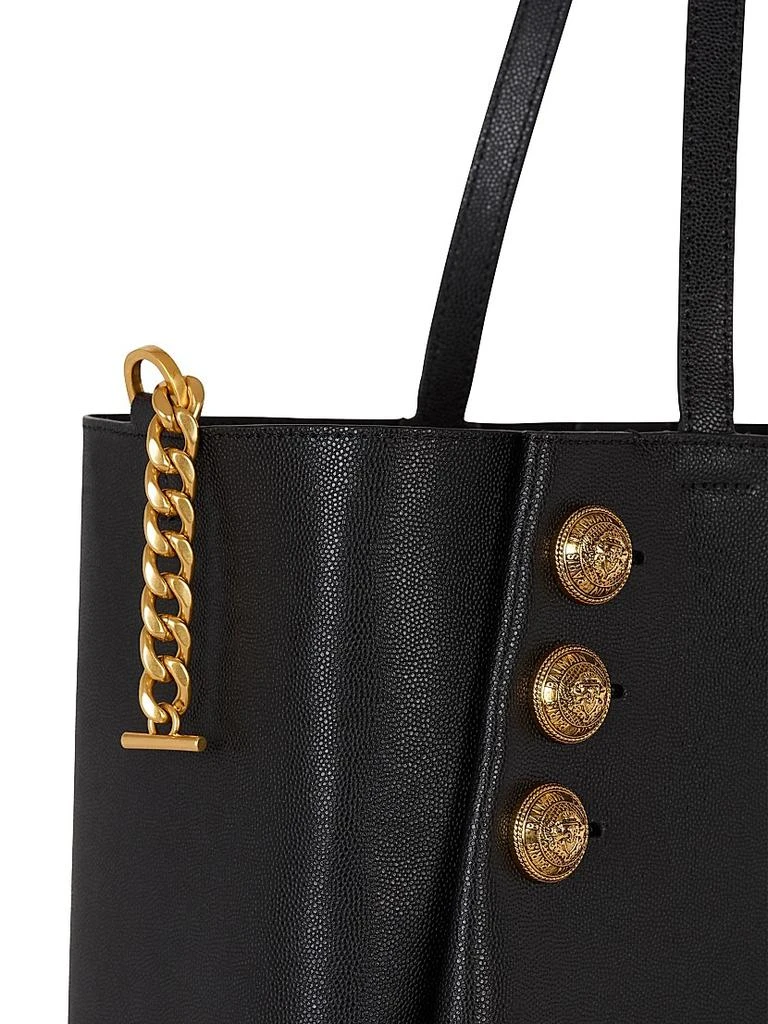 Balmain Emblème Grained Leather Tote Bag 9