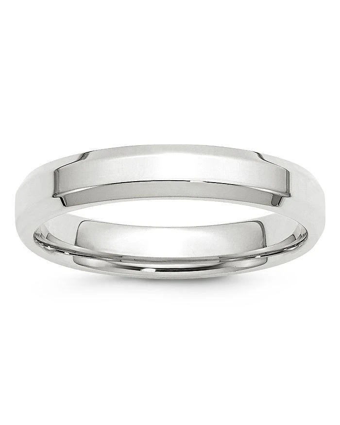 Bloomingdale
s Men
s 4mm Bevel Edge Comfort Fit Band in 14K White Gold