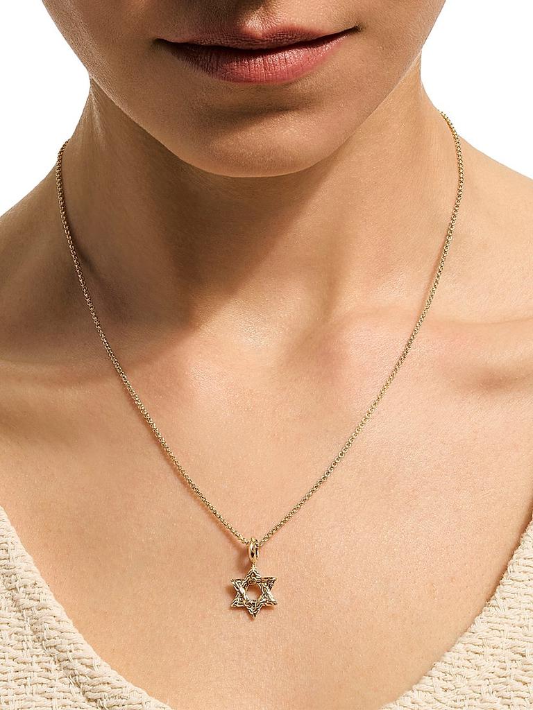 John Hardy JH Essentials 14K Yellow Gold Star Of David Pendant Necklace