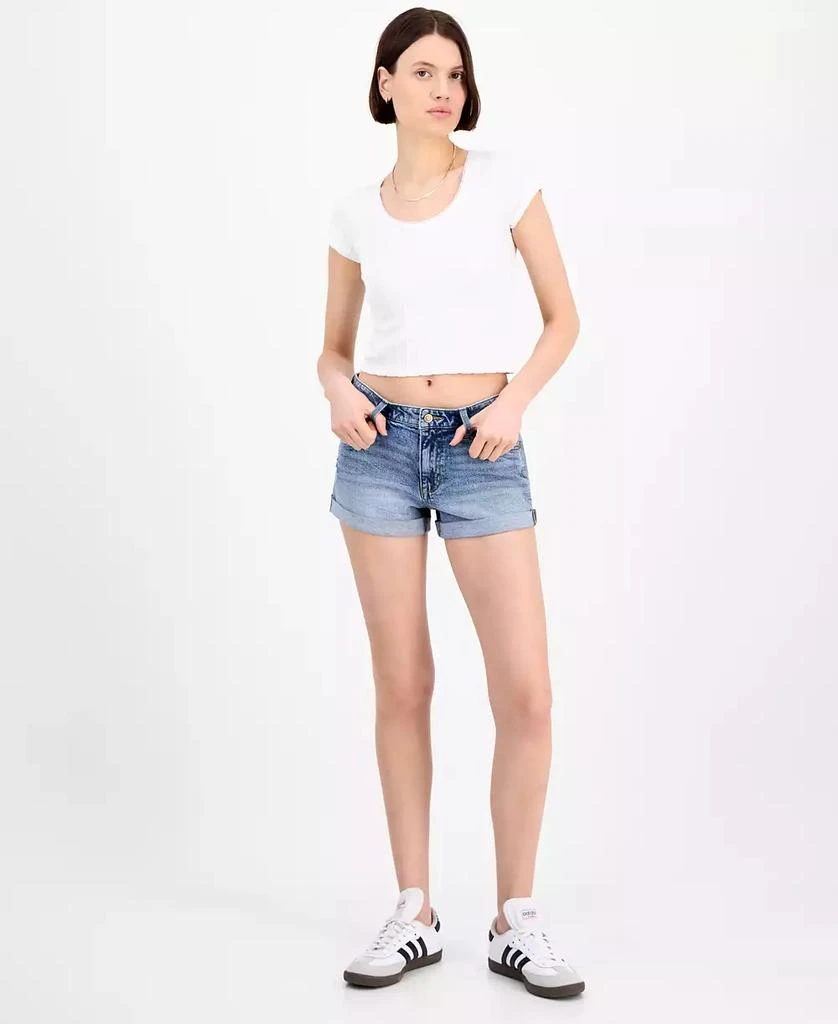 Celebrity Pink Juniors' Mid-Rise Cuffed Shorts 1