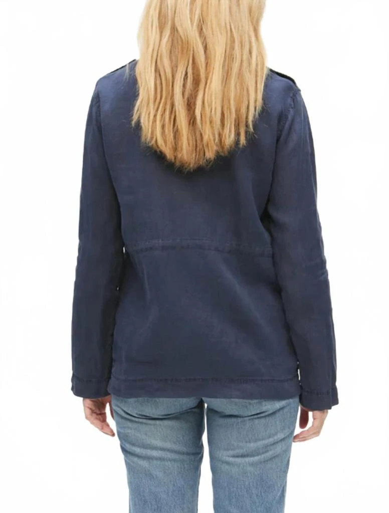 Michael Stars Frankie Linen Anorak Jacket In Blue 3