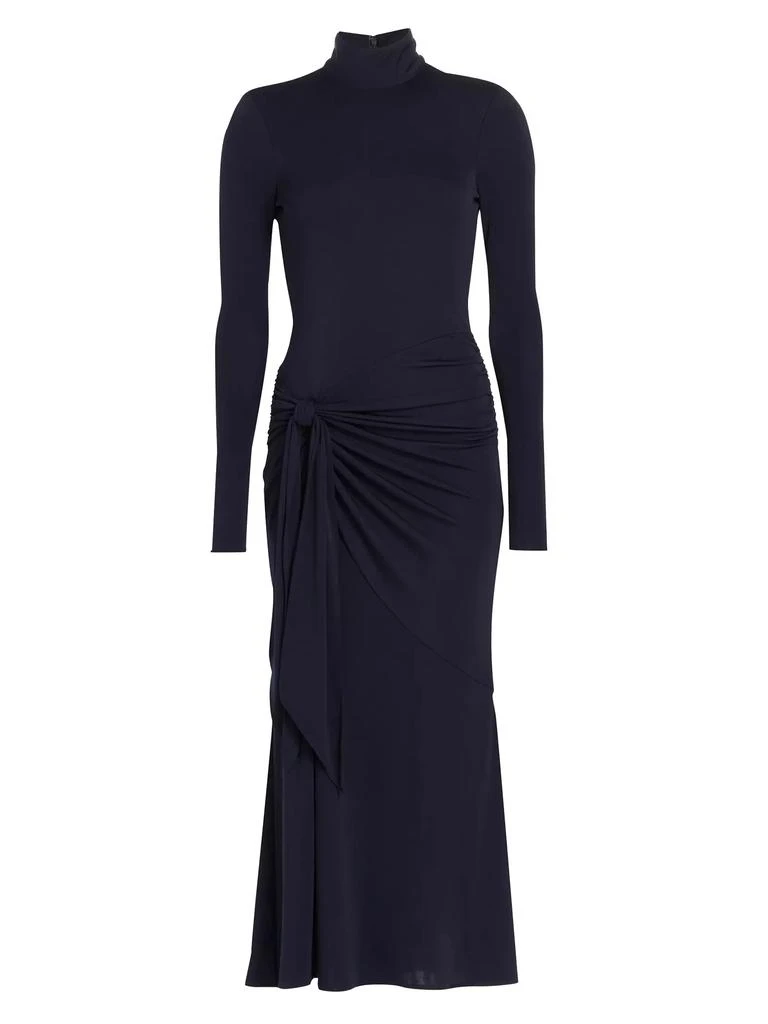 Cinq à Sept Johnson Draped Turtleneck Midi-Dress 1