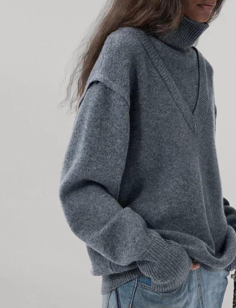 Pixie Market Oversized Wool Turtleneck Sweater