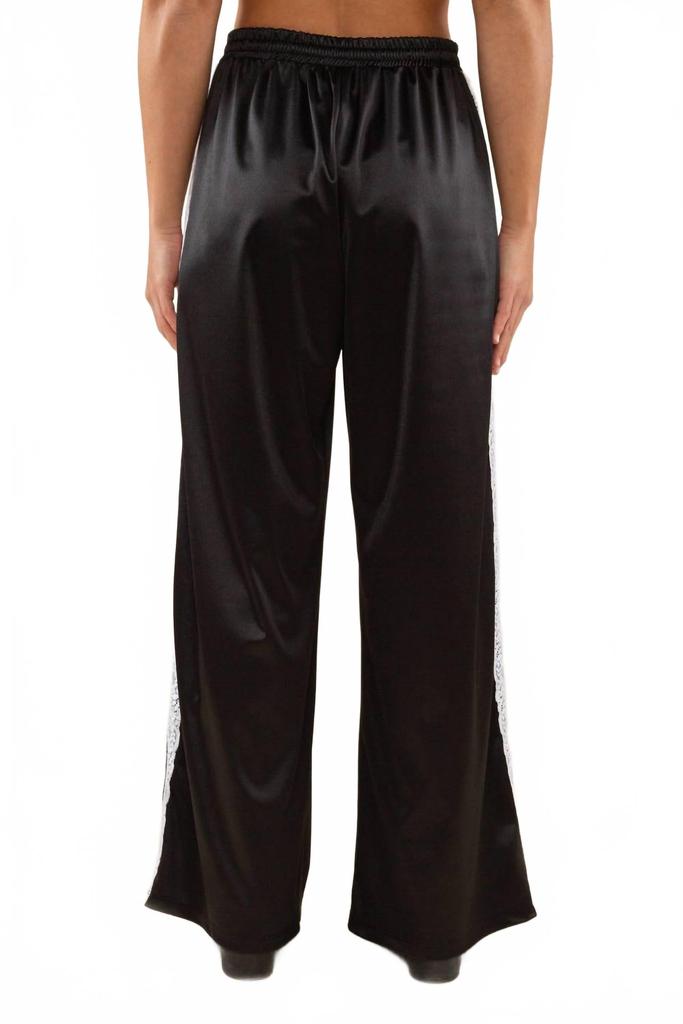 nlt Women's Nena Satin Lace Track Pant In Black