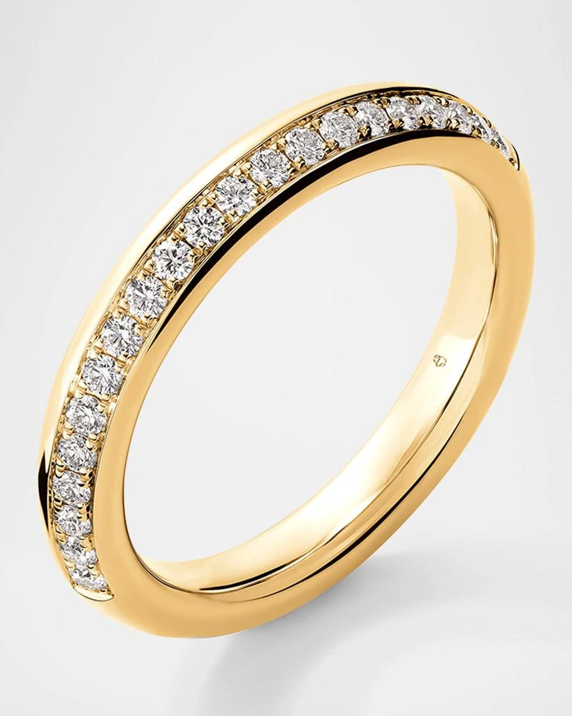 Hearts On Fire Barre 18K Yellow Gold Pave Diamond Band Ring 3