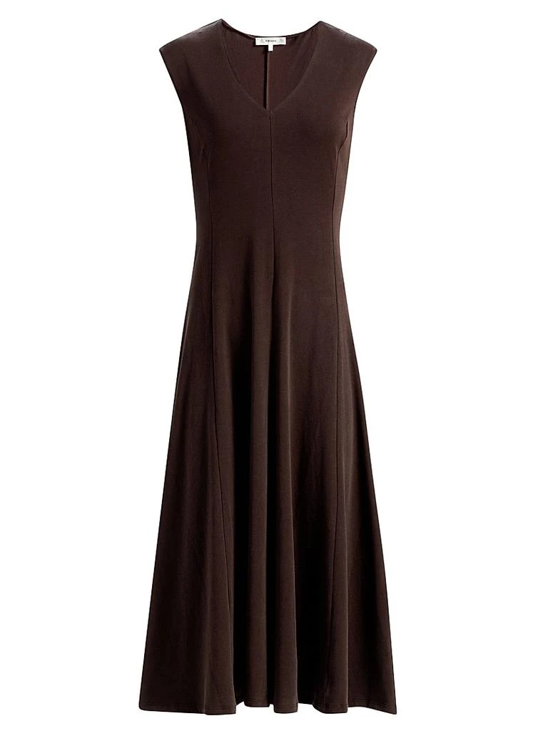 FRAME Cotton Asymmetric Tiered Midi-Dress - Dresses & Skirts - BeyondStyle