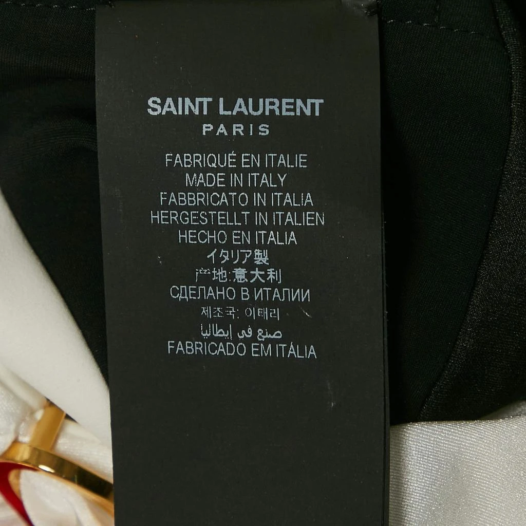 Yves Saint Laurent Saint Laurent Black/Red Jersey Cut-Out Strapless Jumpsuit One Size 7