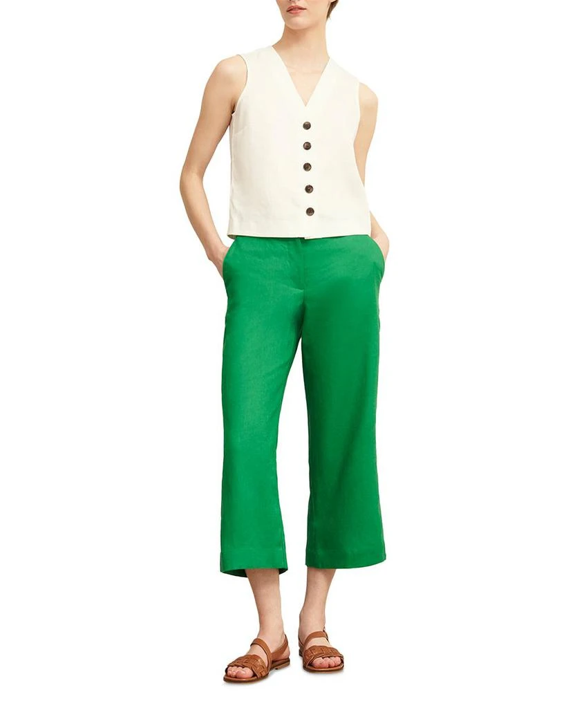 HOBBS LONDON Lillie Linen Cropped Kick Flare Pants 5
