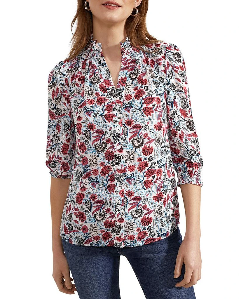 HOBBS LONDON Giovanna Floral Print Blouse 4