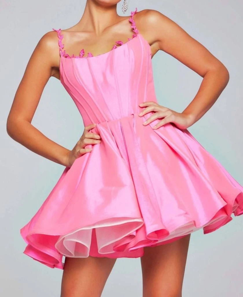 Jovani Jovani - Scoop Neckline Corset Dress 2