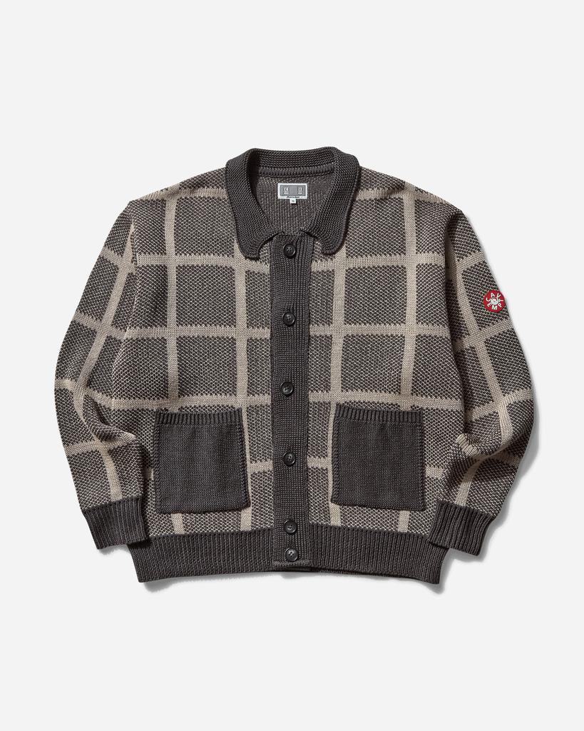Cav Empt Men's Grid Loose Knit Cardigan Charcoal