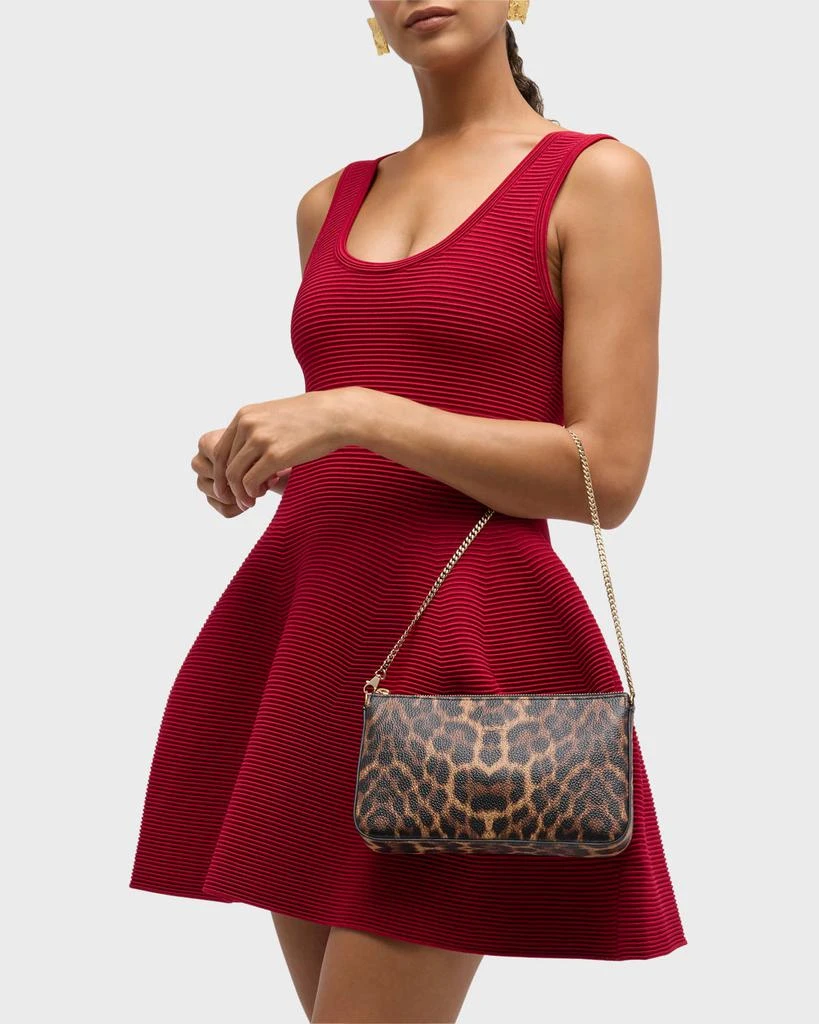 Christian Louboutin Loubila Leopard-Print Leather Pouch Bag 2