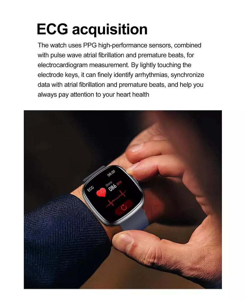 RUXING Smart Watch for Women Men With Bluetooth Calling, HRV, Health Monitoring,Sport Modes, Intelligent Reminder IP68 -Pink 9