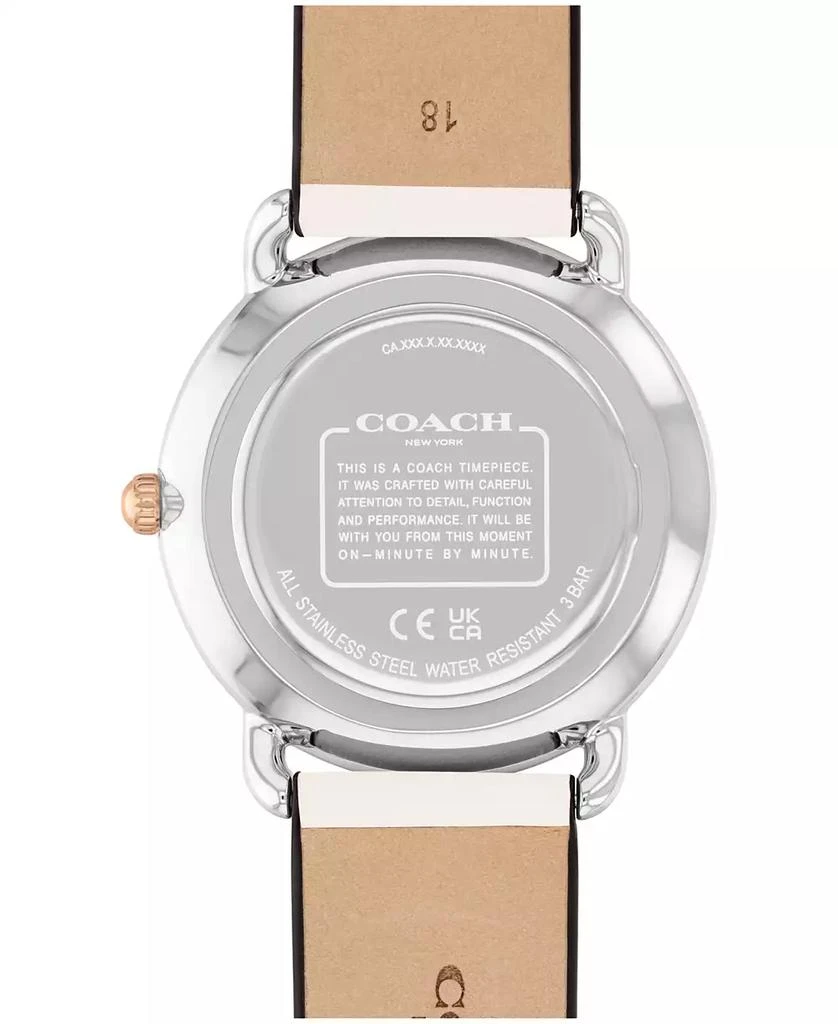 Coach Women's Elliot Chalk White Leather Strap Watch, 36mm 3