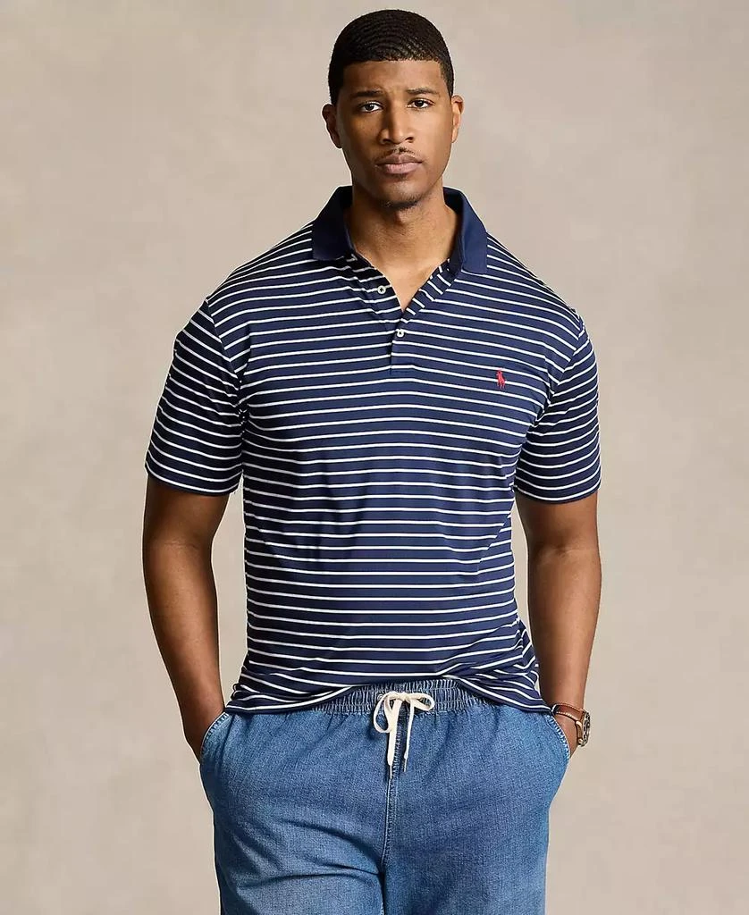 Ralph Lauren Men's Big & Tall Airflow Stretch Striped Performance Polo Shirt 1