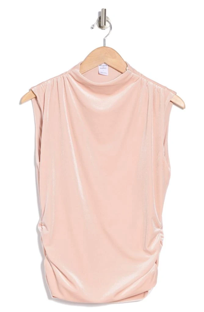 Melrose and Market Ruched Velvet Shell 3