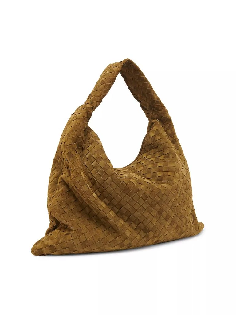 Bottega Veneta Large Hop Intrecciato Suede Hobo Bag 4