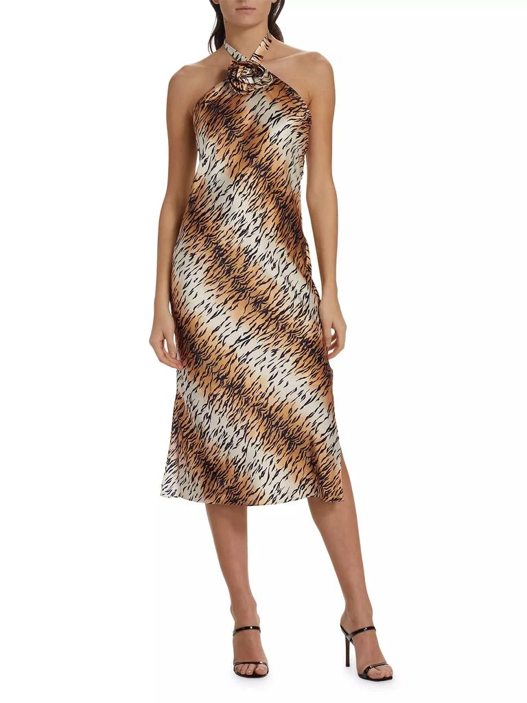 Cami NYC Lenzy Tiger Silk Midi Dress 3