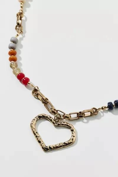 Urban Outfitters Heart Pendant Beaded Necklace 3