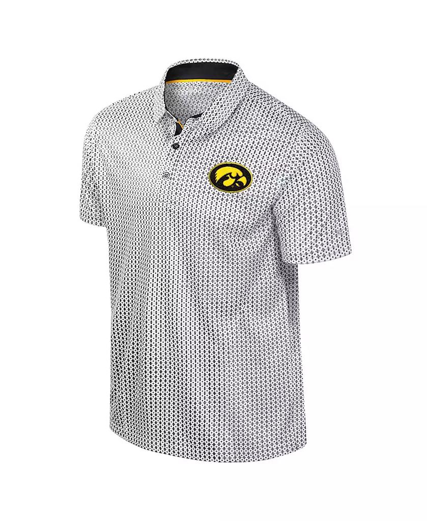Colosseum Men's Black Iowa Hawkeyes Big Tall Marty Rival Polo Shirt