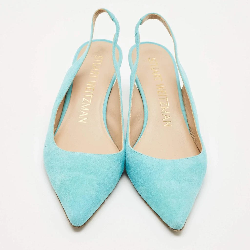 Stuart Weitzman Stuart Weitzman Blue Suede Ryder Slingback Pumps Size 38 3