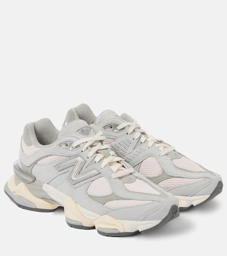 New Balance 9060 leather-trimmed sneakers 1