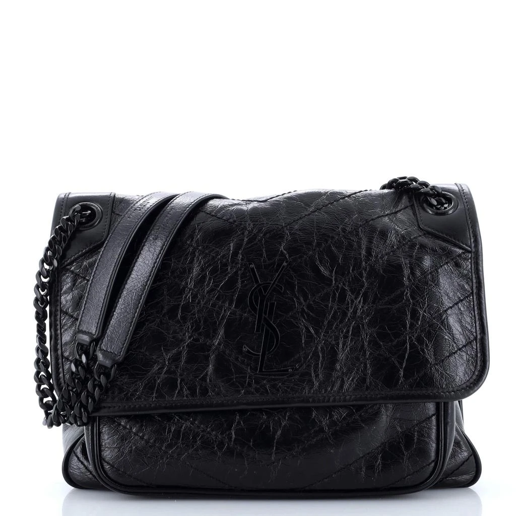 Yves Saint Laurent Niki Chain Flap Bag Matelasse Chevron Leather Medium 1