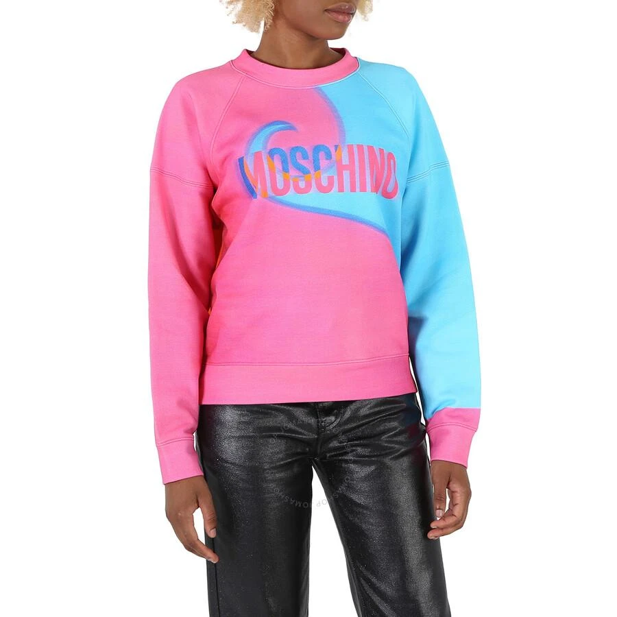 Moschino Ladies Projection Print Cotton Sweatshirt 3