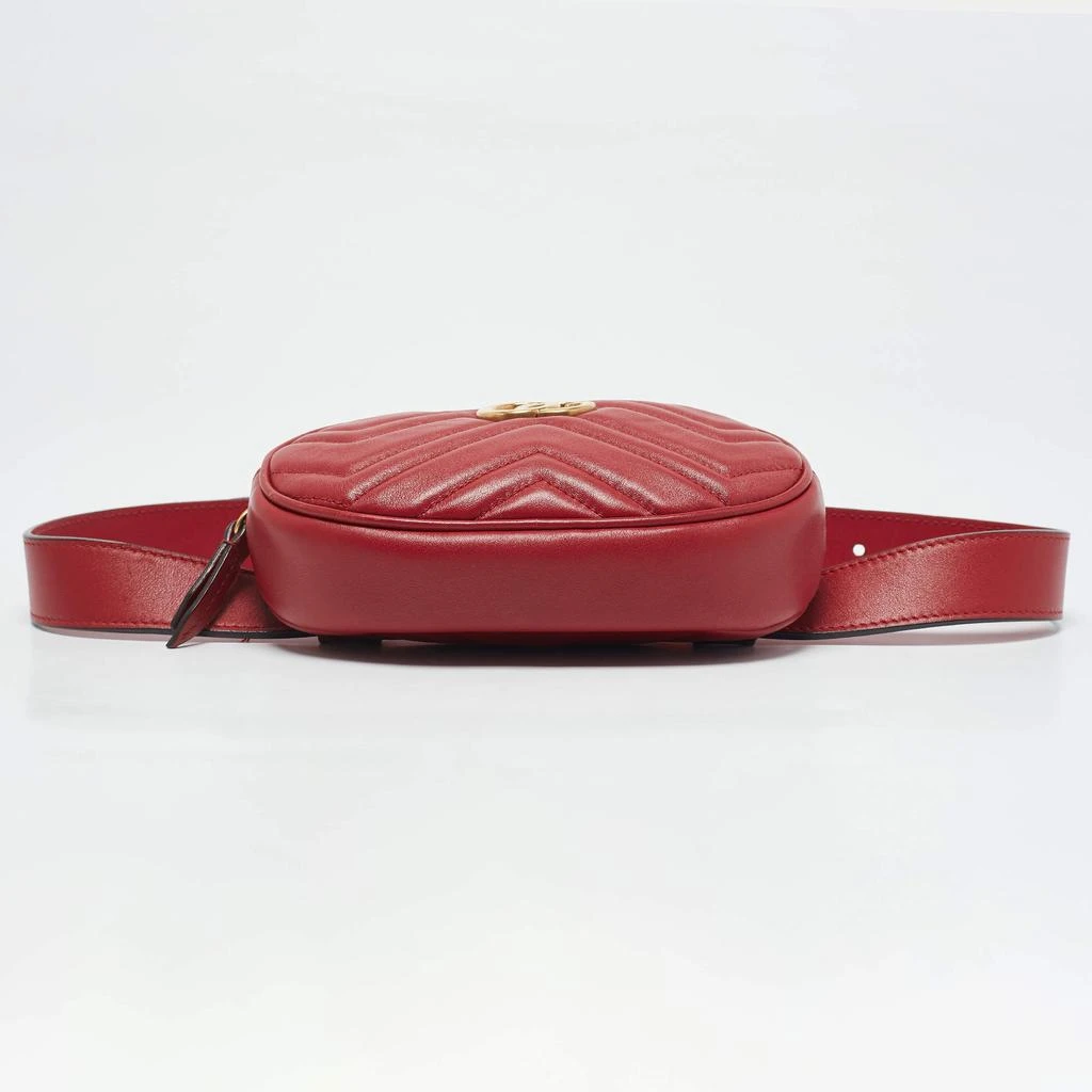 Gucci Gucci Red Matelasse Leather GG Marmont Belt Bag 10