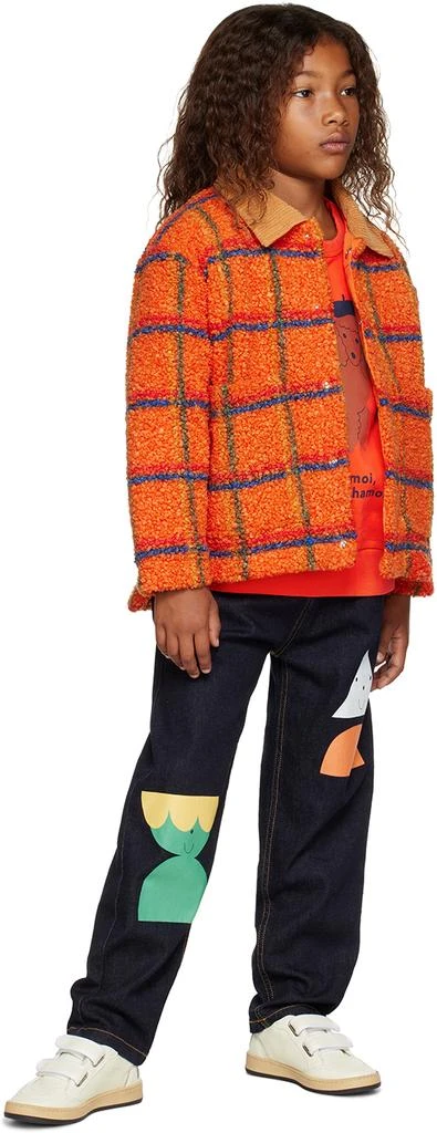 Tinycottons Kids Orange Check Jacket 4
