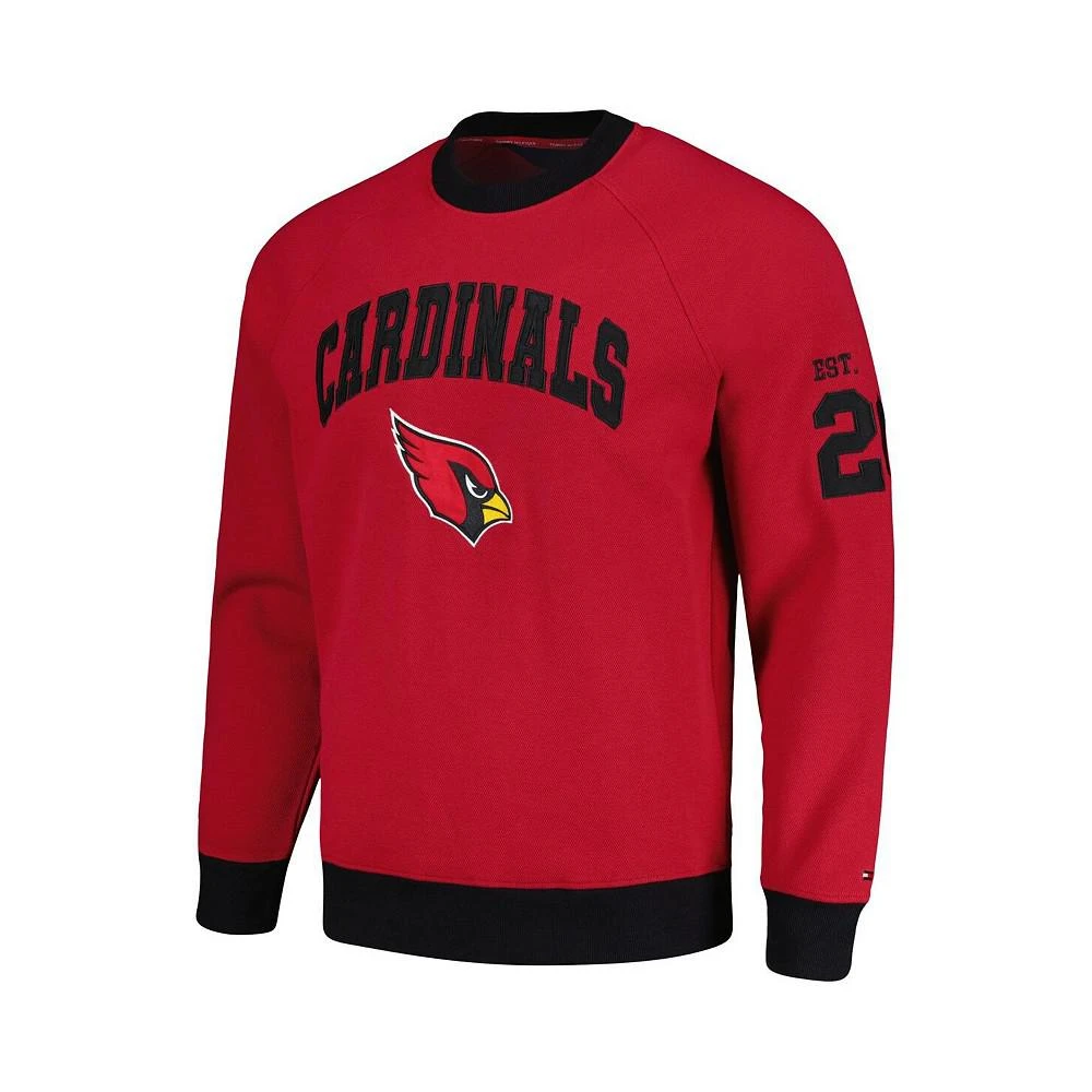 Tommy Hilfiger Men's Cardinal Arizona Cardinals Reese Raglan Tri-Blend Pullover Sweatshirt 2