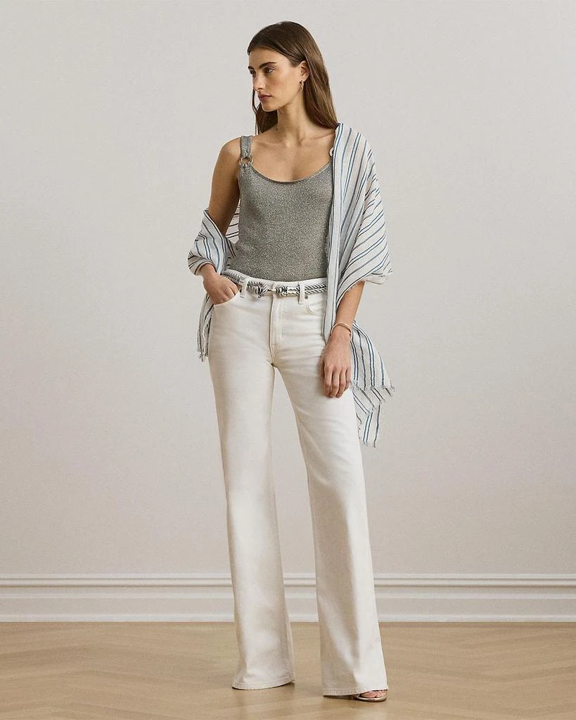 Ralph Lauren Ring Trim Metallic Sweater Tank Top 2