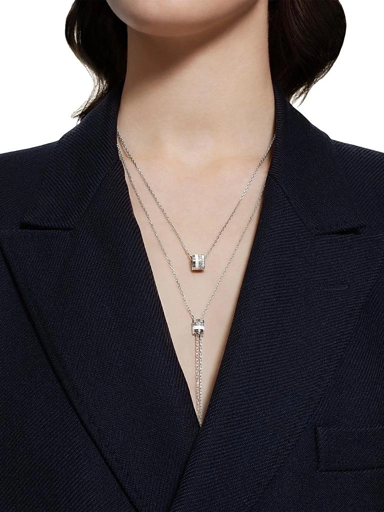 Boucheron Quatre White Edition 18K White Gold, HyCeram & 0.24 TCW Diamond Pendant Necklace 2