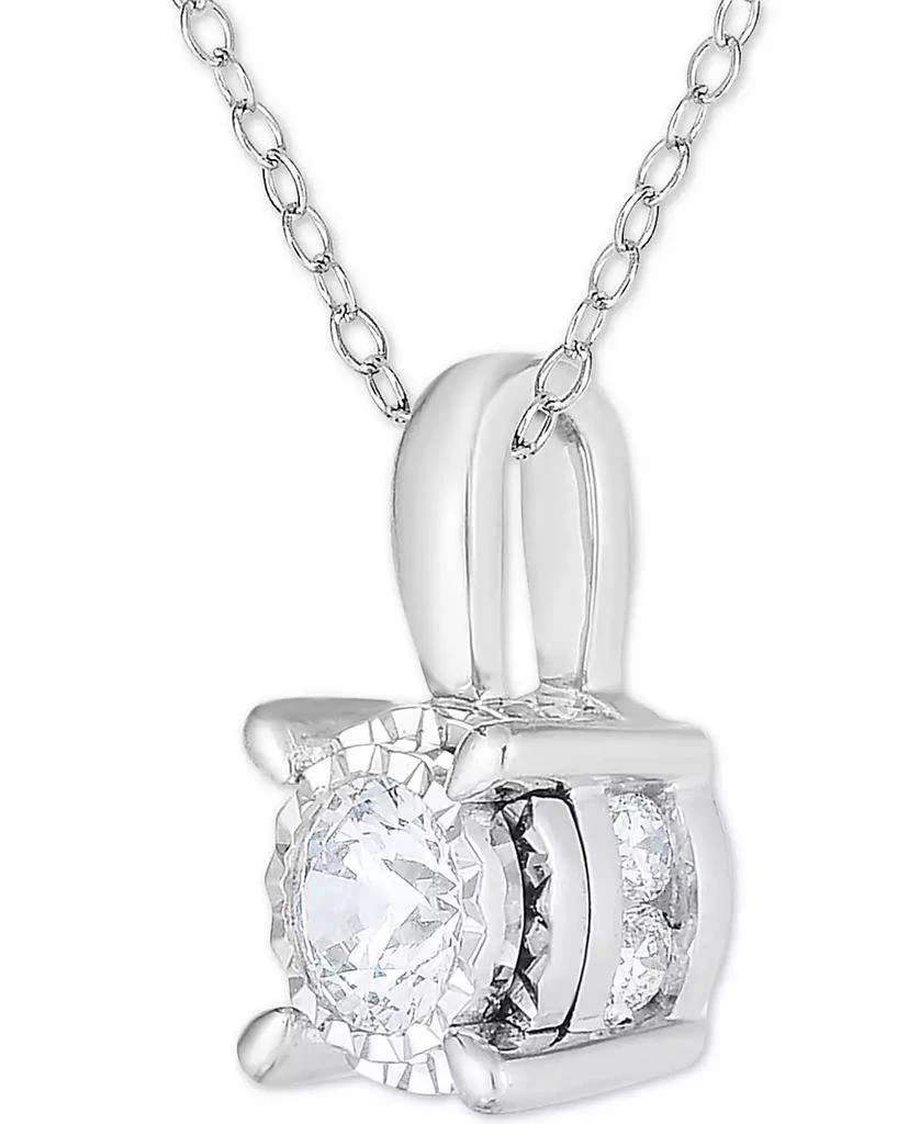 TruMiracle Diamond Solitaire 18" Pendant Necklace (3/4 ct. t.w.) in 14k White Gold 3