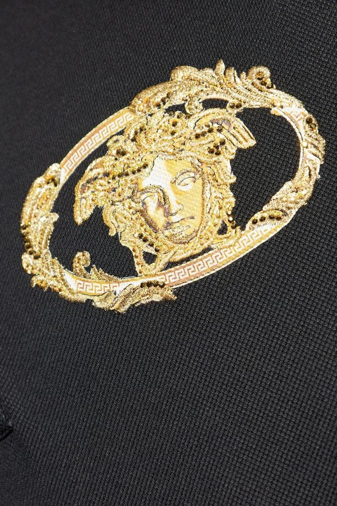 Versace Versace Medusa-Embroidered Short-Sleeved Polo Shirt 5