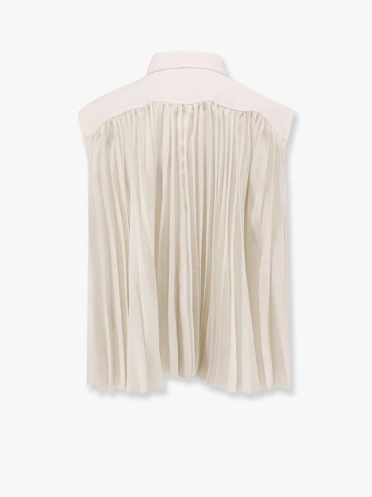 Sacai Cotton shirt with pleated insert on the back 6