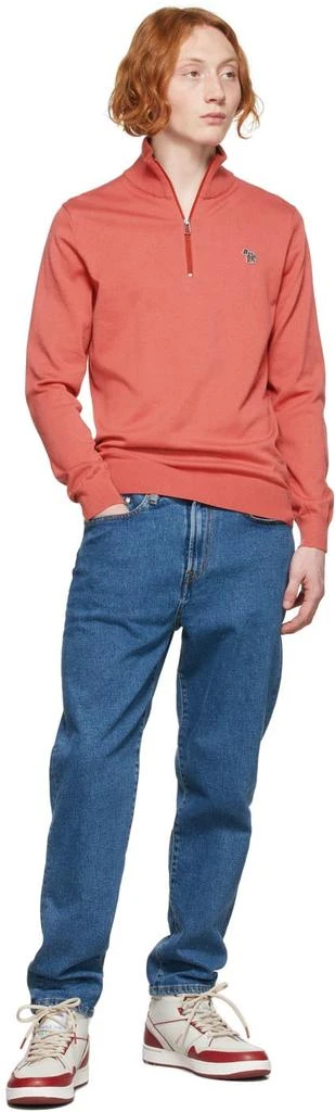 Paul Smith Pink Zebra Half-Zip Sweater 4