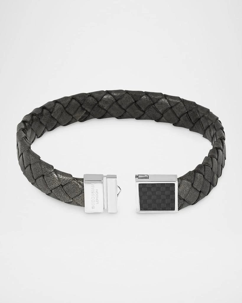 Tateossian Men
s Western Braided Leather Bracelet 2
