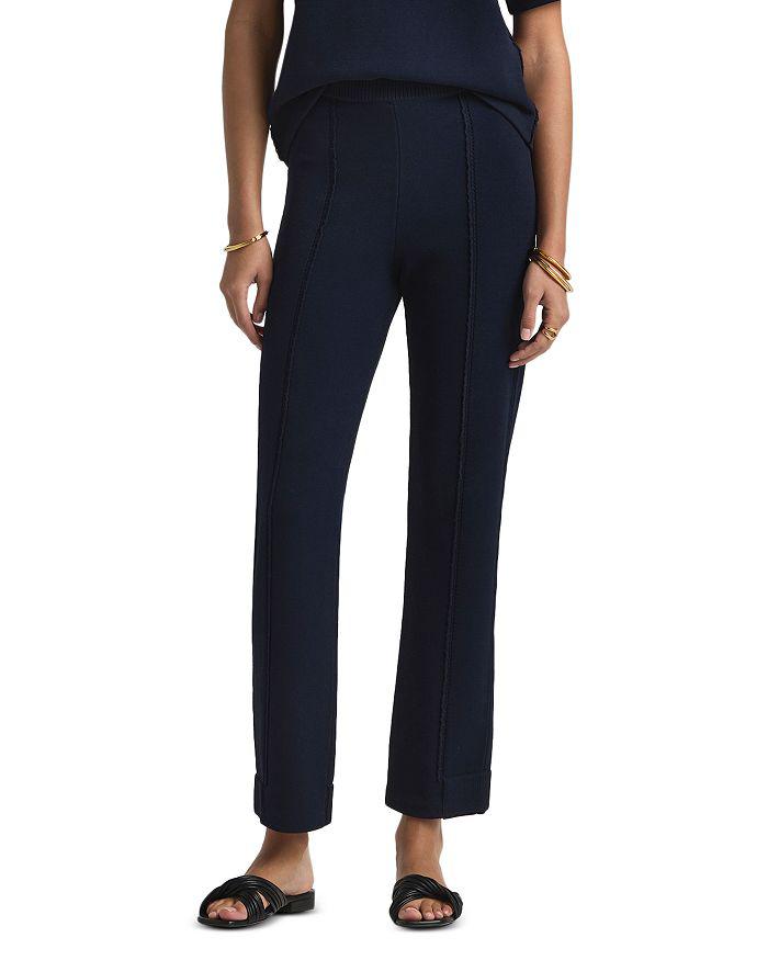 St. John Mixed Gauge Rib Knit Pants