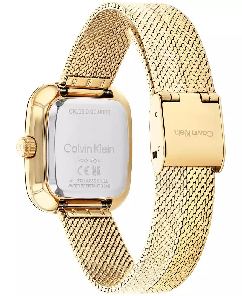 Calvin Klein Women's Adore Gold Tone Stainless Steel Mesh Bracelet Watch 3