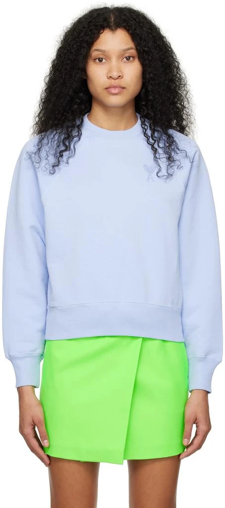 AMI Blue Ami de Cœur Sweatshirt 1