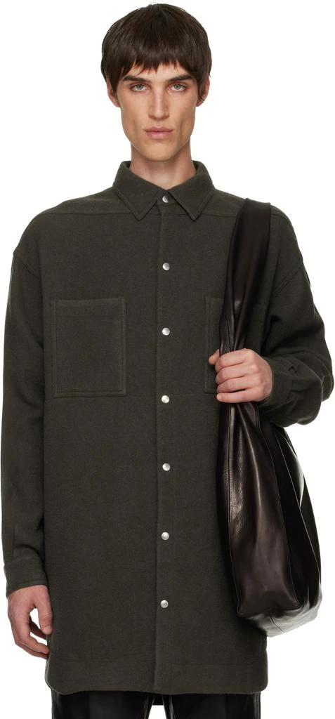 Rick Owens Khaki Concordians Oversized Outershirt 1