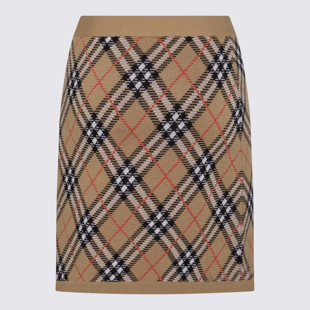Burberry Burberry Beige Wool Skirt 2