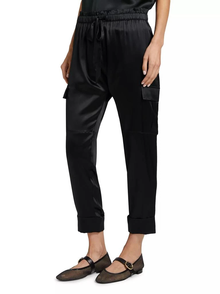 CAMI NYC Carmen Silk Charmeuse Cargo Pants 4