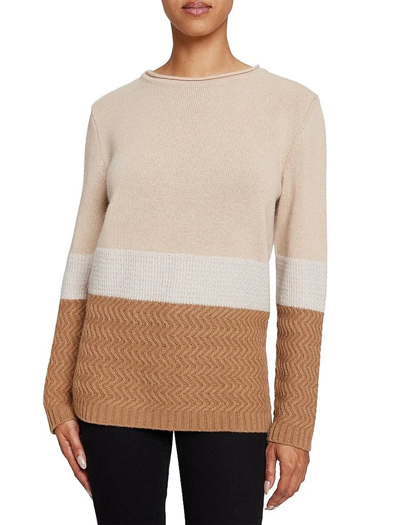 Santorelli Colorblocked Wool-Blend Sweater 3